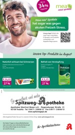 mea - meine apotheke Apotheken Prospekt der aktuellen Woche mit 4 Seiten, gültig von 01.08.2026 bis 31.08.2026, in Burglengenfeld und Umgebung Aktueller mea - meine apotheke Apotheken Prospekt in Burglengenfeld und Umgebung, "Unsere August-Angebote" mit 4 Seiten, 01.08.2026 - 31.08.2026