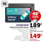 Super U Serqueux - Promo Tablette Galaxy Tab A9 Promo Tablette Galaxy Tab A9 à 149,00 € dans le catalogue Super U à Serqueux