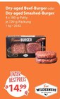 Dry-aged Beef-Burger oder Dry-aged Smashed-Burger von True Wilderness im aktuellen V-Markt Prospekt für 14,99 €