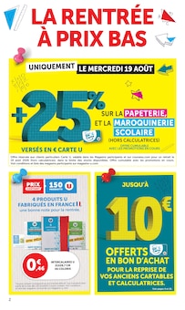 Catalogue Super U de la semaine "SUPER U" avec 2 pages, valide du 11/08/2026 au 30/08/2026 pour Cozes et alentours Prospectus Super U de la semaine "SUPER U" avec 2 pages, valide du 11/08/2026 au 30/08/2026 pour Cozes et alentours