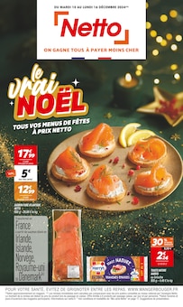 Prospectus Netto à Lanmérin, "le vrai NOËL", 20 pages de promos valables du 10/12/2024 au 16/12/2024