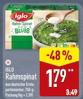 Rahmspinat von Iglo für 1,79 € bei ALDI Nord im Angebot Rahmspinat von Iglo im aktuellen ALDI Nord Prospekt