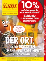 Netto Marken-Discount Prospekt für Berlin: "10% auf das gesamte Mehrweg-Sortiment", 4 Seiten, 30.09.2024 - 05.10.2024