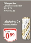 Bier Angebote von Bitburger bei GLOBUS Zwickau für 0,89 €