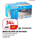 Weldom Bourg-Saint-Maurice - Promo Boite de 500 vis terrasse Promo Boite de 500 vis terrasse à 34,95 € dans le catalogue Weldom à Bourg-Saint-Maurice