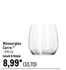 Wasserglas Carre im METRO Prospekt Wasserglas Carre von im aktuellen METRO Prospekt für 10,70 €