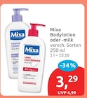Bodylotion oder -milk von Mixa im aktuellen budni Prospekt