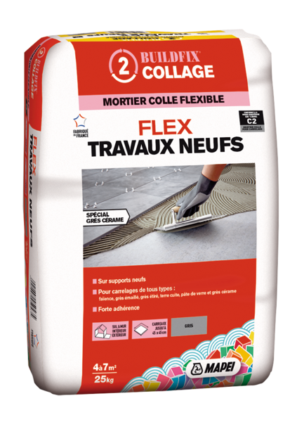 Mortier-colle flex travaux neufs c2 25 kg(1)