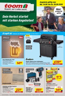 Grill im aktuellen toom Baumarkt Prospekt (Bielefeld) Grill im toom Baumarkt Prospekt "Respekt, wer's selber macht." mit 34 Seiten (Bielefeld)