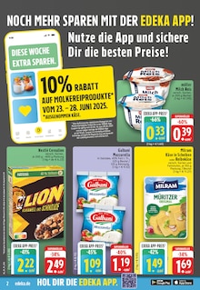 EDEKA Prospekt der Woche "Aktuelle Angebote" Seite 2, 23.06.2025 bis 28.06.2025 für Dinslaken Aktueller EDEKA Prospekt "Aktuelle Angebote" Seite 2 von 30 Seiten für Dinslaken