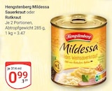 Mildessa Sauerkraut Angebote von Hengstenberg bei GLOBUS Leipzig für 0,99 €