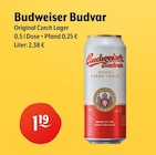 Original Czech Lager Angebote von Budweiser Budvar bei Getränke Hoffmann Cottbus für 1,19 €