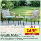Balkonmöbel-Set Boho Angebote bei toom Baumarkt Norderstedt für 149,99 €