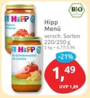 Menü von Hipp für 1,49 € bei budni im Angebot Menü von Hipp im aktuellen budni Prospekt