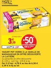 Yaourt pot verre à la vanille de Madagascar en offre découverte - La Laitière - Intermarché à Castres Yaourt pot verre à la vanille de Madagascar en offre découverte - La Laitière en promo chez Intermarché Castres à 1,59 €