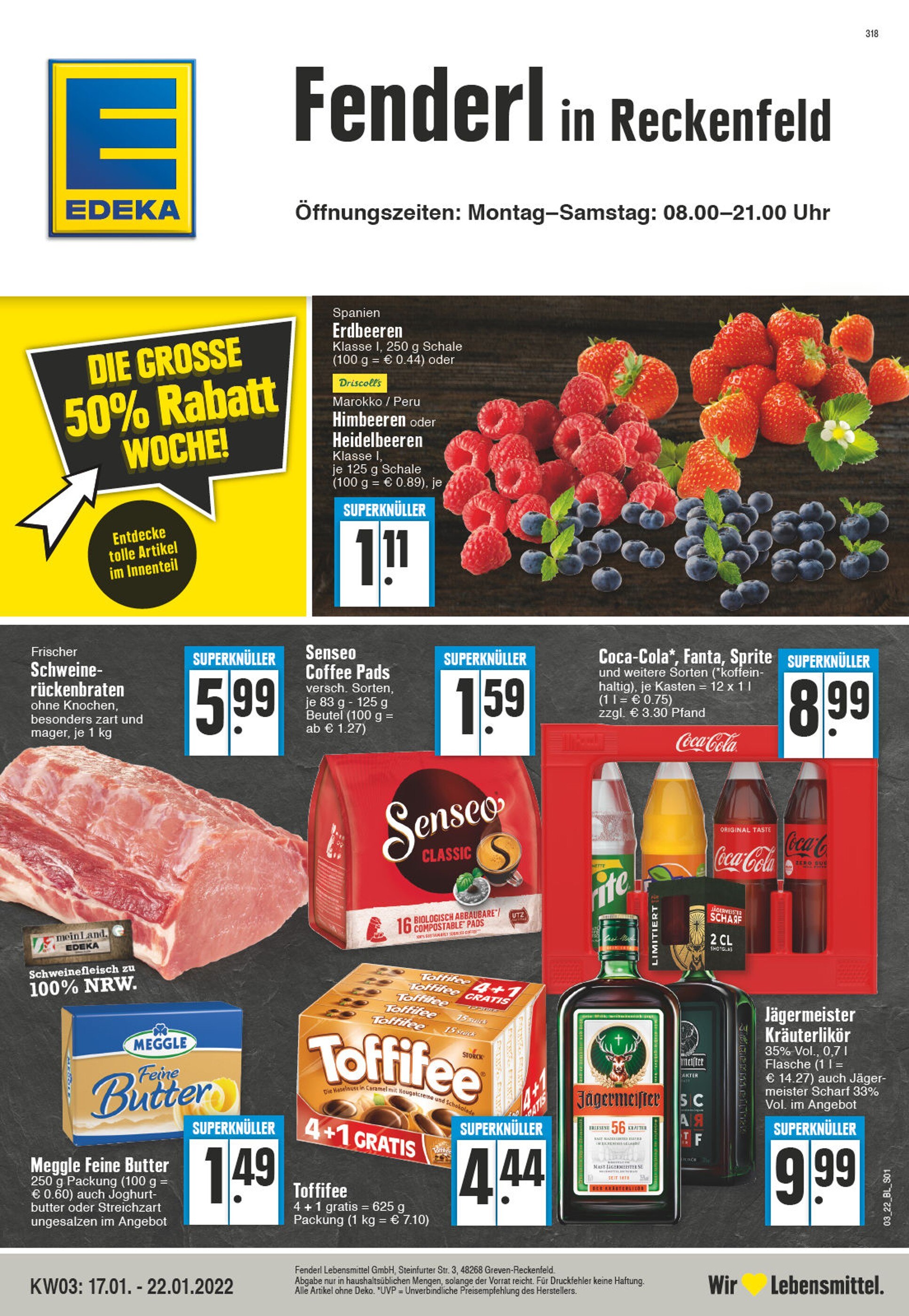 EDEKA Prospekt für Emsdetten mit 24 Seiten EDEKA Prospekt für Emsdetten: "Aktuelle Angebote", 24 Seiten, 17.01.2022 - 22.01.2022
