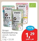 Katzennahrung von Strayz für 1,29 € bei budni im Angebot Katzennahrung von Strayz im aktuellen budni Prospekt