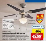Deckenventilator mit LED-Leuchte von LIVARNO home für 49,99 € bei Lidl im Angebot Deckenventilator mit LED-Leuchte von LIVARNO home im aktuellen Lidl Prospekt