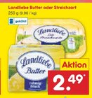 Butter oder Streichzart Angebote von Landliebe bei Netto Marken-Discount Reutlingen für 2,49 €