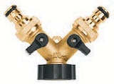 Messing-2-Wege-Verteiler/ -Stecksystem/-Wasserhahn/ -Gartenspritze von PARKSIDE im aktuellen Lidl Prospekt für 5,99 €