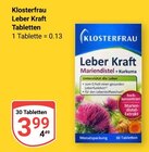 Leber Kraft Tabletten im Angebot bei GLOBUS in Gera Leber Kraft Tabletten Angebote von Klosterfrau bei GLOBUS Gera für 3,99 €