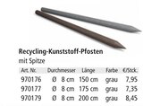 Recycling-Kunststoff-Pfosten im aktuellen Holz Possling Prospekt
