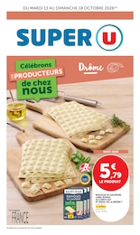 Prospectus Super U, "Célébrons LES PRODUCTEURS de chez nous" à Bourg-lès-Valence et alentours, 4 pages, 13/10/2026 - 18/10/2026 Catalogue Super U "Célébrons LES PRODUCTEURS de chez nous" à Bourg-lès-Valence et alentours, 4 pages, 13/10/2026 - 18/10/2026