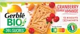 Biscuit bio sablé cranberry saveur amande à Intermarché dans Roumazières-Loubert Biscuit bio sablé cranberry saveur amande à Intermarché dans Roumazières-Loubert