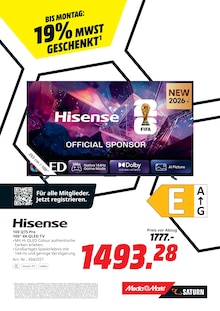 Fernseher im MediaMarkt Saturn Prospekt "BIS MONTAG: 19% MWST GESCHENKT" mit 21 Seiten (Pforzheim)