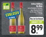 Bio Wein im Angebot bei EDEKA in Gera Bio Wein Angebote von Schloss Hallburg bei EDEKA Gera für 8,99 €
