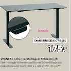 SVANEKE höhenverstellbarer Schreibtisch Angebote bei JYSK Kamp-Lintfort für 175,00 €
