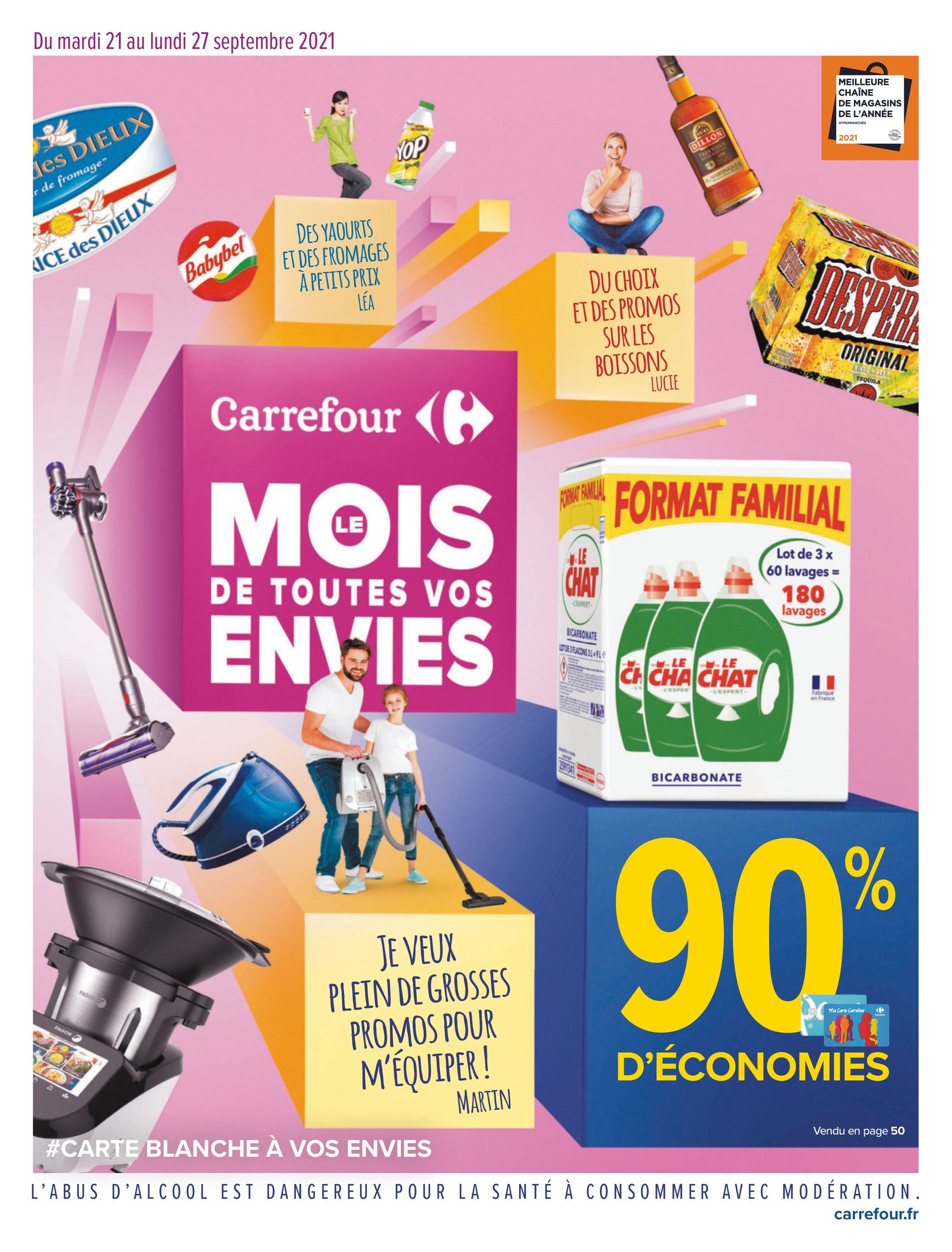 Catalogue Carrefour à Lille, avec 80 pages Prospectus Carrefour à Lille, "Le mois de toutes vos envies", 80 pages, 21/09/2021 - 27/09/2021