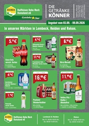 Aktueller Raiffeisen Hohe Mark Hamaland eG Getränkemärkte Prospekt für Borken: DIE GETRÄNKEKÖNNER mit 1} Seite, 03.09.2026 - 09.09.2026