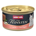Animonda Cat Dose vom Feinsten Mousse Adult Lachs + Geflügel 85 g im Angebot bei Zookauf in Dinslaken Animonda Cat Dose vom Feinsten Mousse Adult Lachs + Geflügel 85 g Angebote von Animonda bei Zookauf Dinslaken für 0,55 €