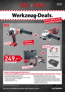 Bohrmaschine im Bauking Prospekt "Werkzeug-Deals" mit 4 Seiten (Berlin)