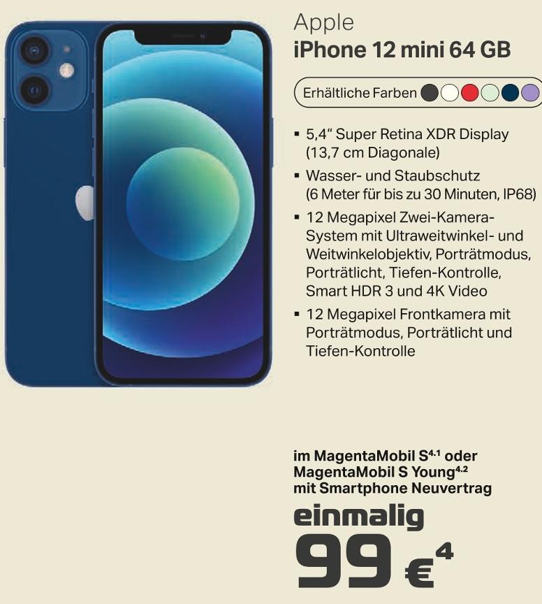 cosmophone Hannover - iPhone 12 mini 64 GB iPhone 12 mini 64 GB Angebot bei cosmophone Hannover im Prospekt Aktuelle Angebote