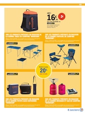 Promos Table Pliante dans le catalogue "Vague de fraîcheur sur votre budget" de E.Leclerc Table Pliante en promo dans le catalogue E.Leclerc à la page 19