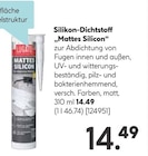 Silikon-Dichtstoff "Mattes Silicon" von  im aktuellen Hellweg Prospekt für 14,49 €