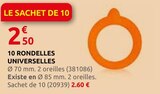 Rural Master Susville - Promo 10 rondelles universelles Promo 10 rondelles universelles à 2,50 € dans le catalogue Rural Master à Susville