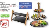 Etagere Bambus/Schiefer 2-stöckig Angebote von Kesper bei GLOBUS Pirmasens für 1,99 €