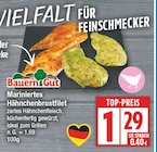 Mariniertes Hähnchenbrustfilet von Bauern Gut für 1,29 € bei EDEKA im Angebot Mariniertes Hähnchenbrustfilet von Bauern Gut im aktuellen EDEKA Prospekt