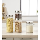 Bocal en verre avec couvercle inox - Lot de 4 - Gifi à Villeurbanne Bocal en verre avec couvercle inox - Lot de 4 en promo chez Gifi Villeurbanne à 6,27 €