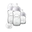 4-tlg. Babyflaschen-Set Natural, SCD303/01, Glas, Anti-Kolik-Weithals, 120-240ml, ab 0M von Philips Avent im aktuellen baby-walz Prospekt