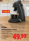 Kaffeepadmaschine Angebote von Philips bei Lidl Siegen für 49,99 €