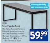 Stahl-Gartenbank von Belavi im aktuellen ALDI SÜD Prospekt für 59,99 €
