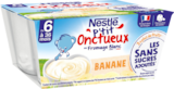 P'TIT ONCTUEUX DESSERTS LACTÉS AU FROMAGE BLANC À LA BANANE - NATURNES en promo chez Auchan Hypermarché P'TIT ONCTUEUX DESSERTS LACTÉS AU FROMAGE BLANC À LA BANANE - NATURNES dans le catalogue Auchan Hypermarché