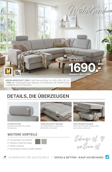 Sitzmöbel im aktuellen Kabs Prospekt (Hamburg) Sitzmöbel im Kabs Prospekt "VORTEILSWOCHEN" mit 40 Seiten (Hamburg)
