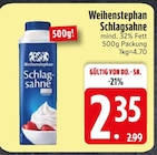 Schlagsahne im Angebot bei EDEKA in Straubing Schlagsahne Angebote von Weihenstephan bei EDEKA Straubing für 2,35 €