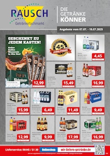 Cola im Getränkefachmarkt Rausch Prospekt "DIE GETRÄNKEKÖNNER" mit 2 Seiten (Gießen)