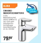 EINHAND-WASCHTISCHBATTERIE Angebote von ALIRA bei OBI Speyer für 79,99 €